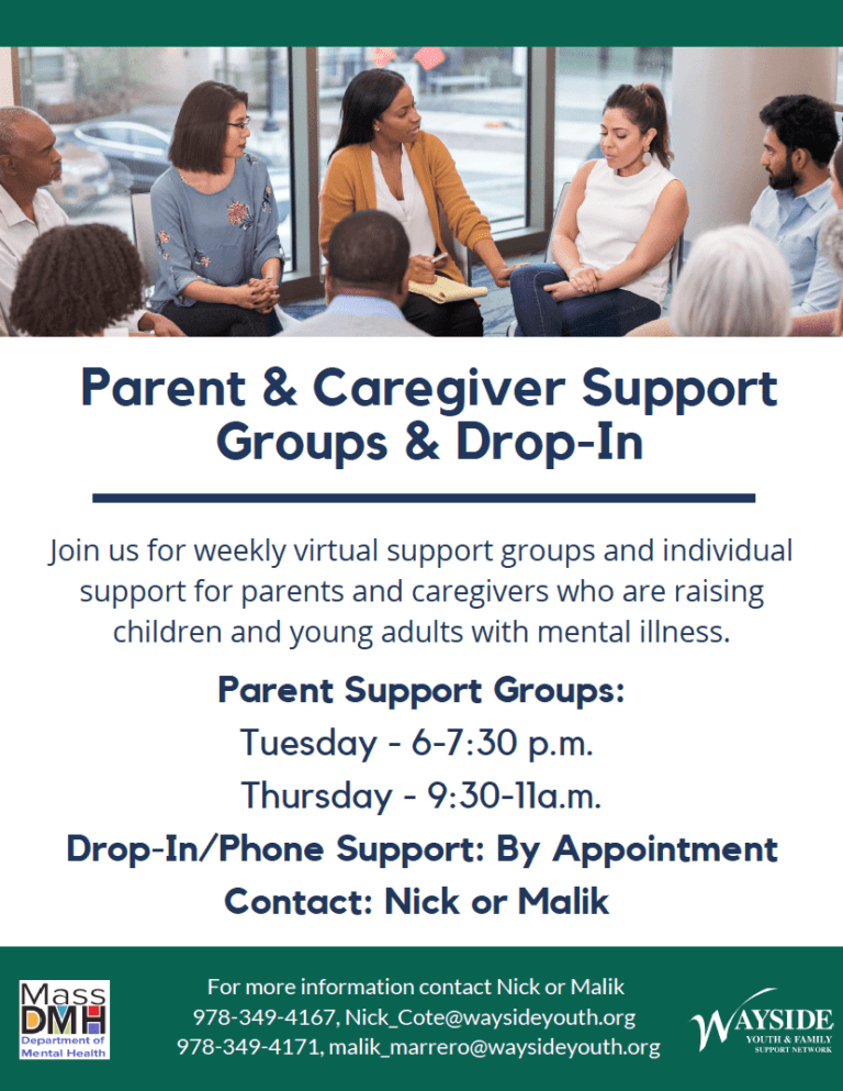 Parent & Caregiver Support Groups & DropIn Wayside Youth & Family