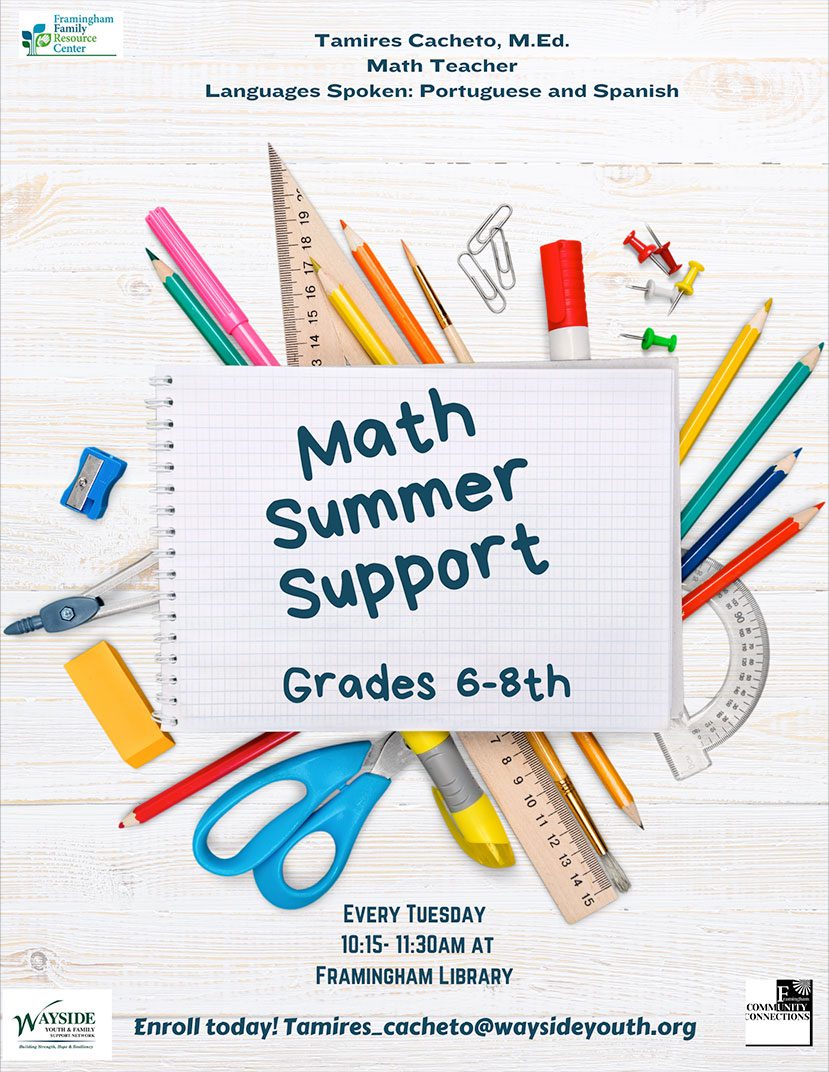 Math Summer Support: Grades 6-8th - Wayside Youth & Family Support